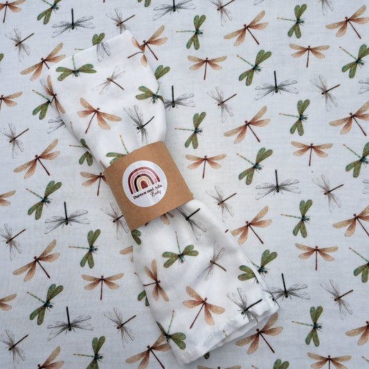 Dragonfly Muslin Square by Doreen & Ada