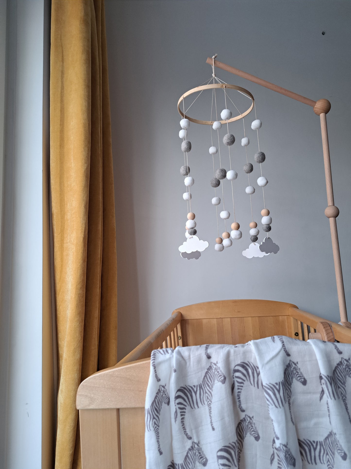 White Cloud Cot Mobile