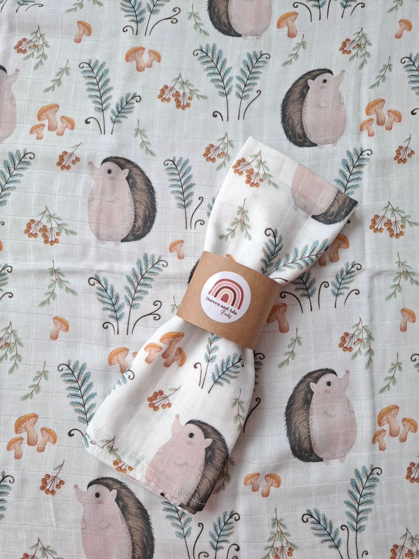 Little Hedgehog Muslin Square