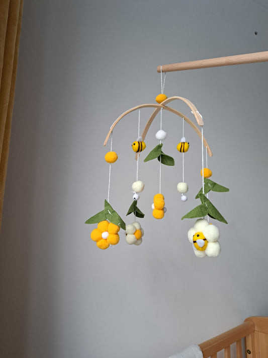 Bee and Flower Cot Mobile