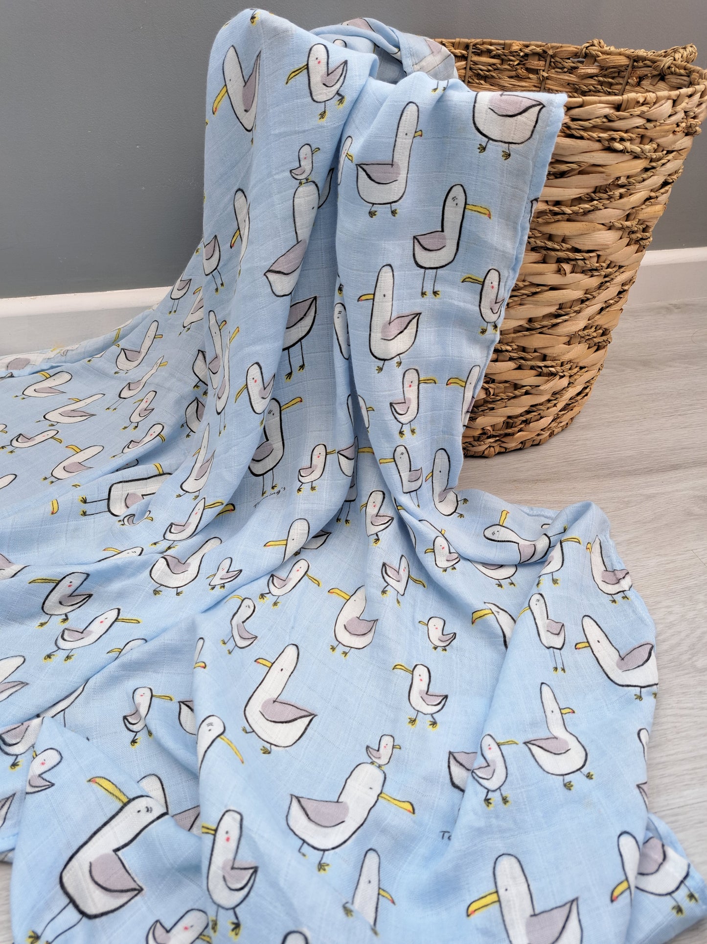 Seagull Muslin Large Swaddle