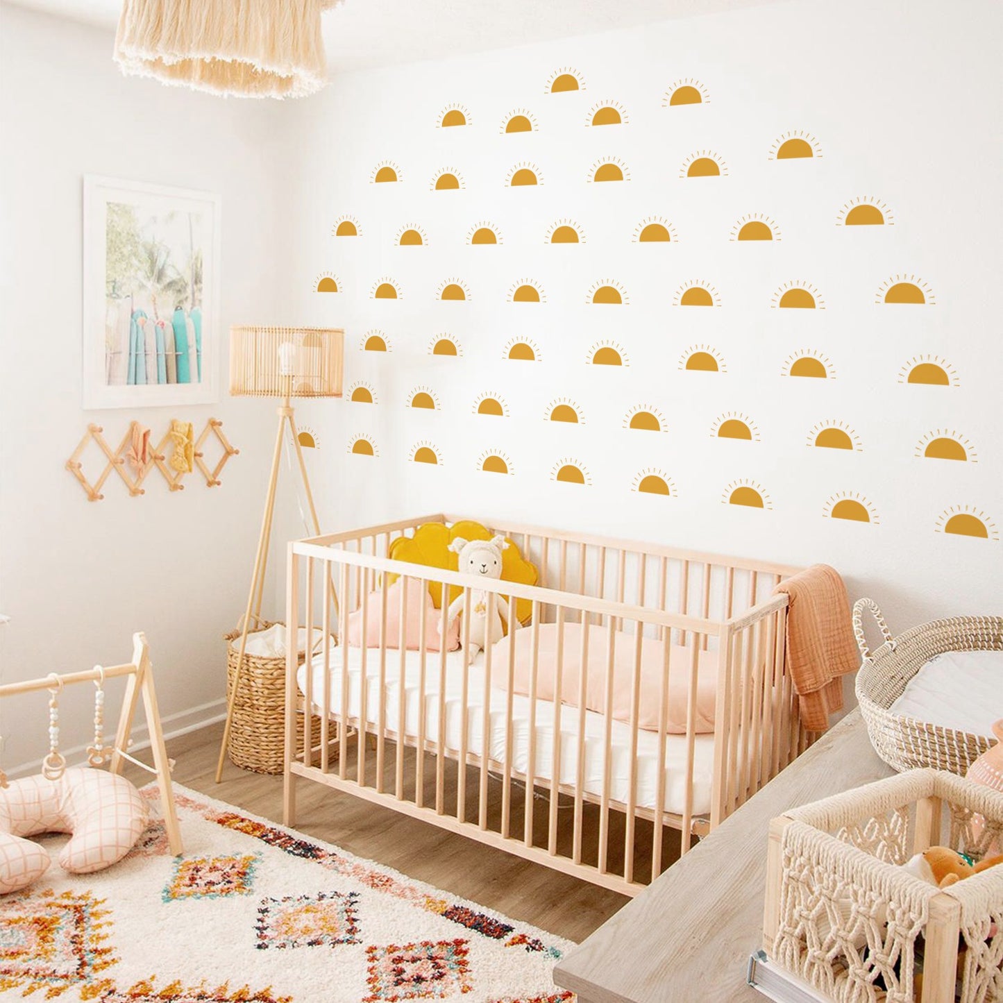 Mustard Sun Wall Decals Stickers