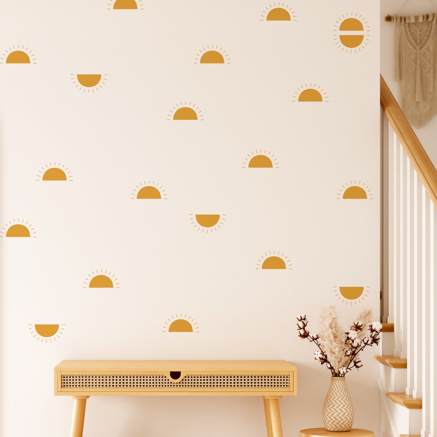 Mustard Sun Wall Decals Stickers