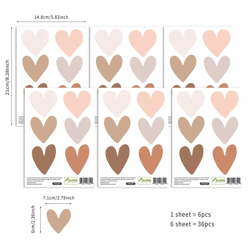 Heart Wall Decals Stickers