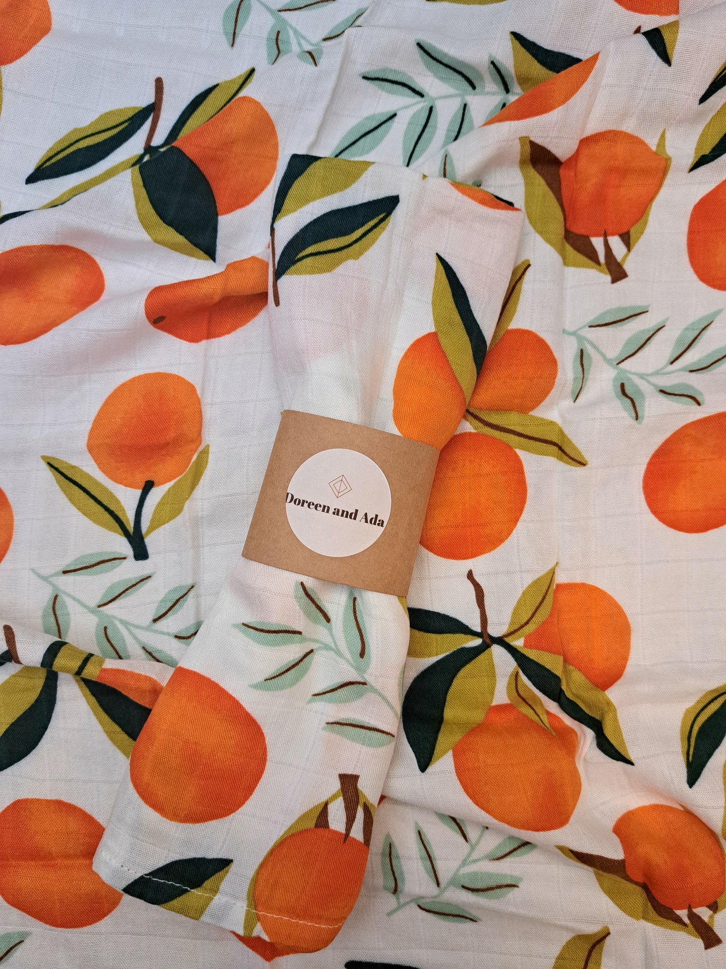 Tangerine Orange Muslin Square