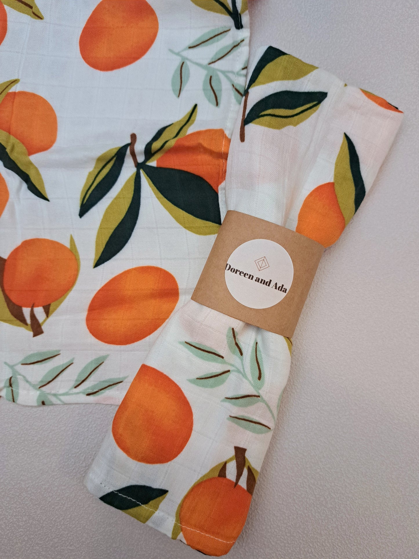 Tangerine Orange Muslin Square