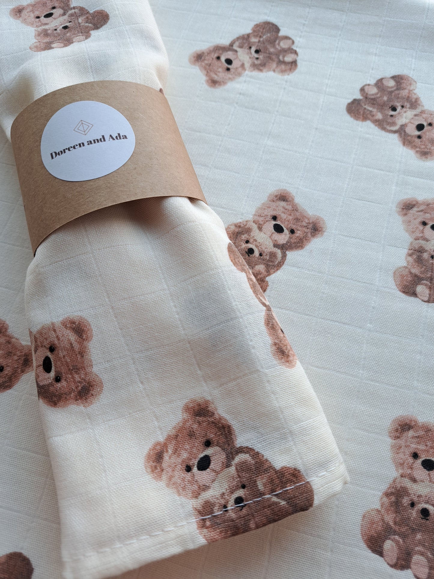 Teddy Bear Muslin Square