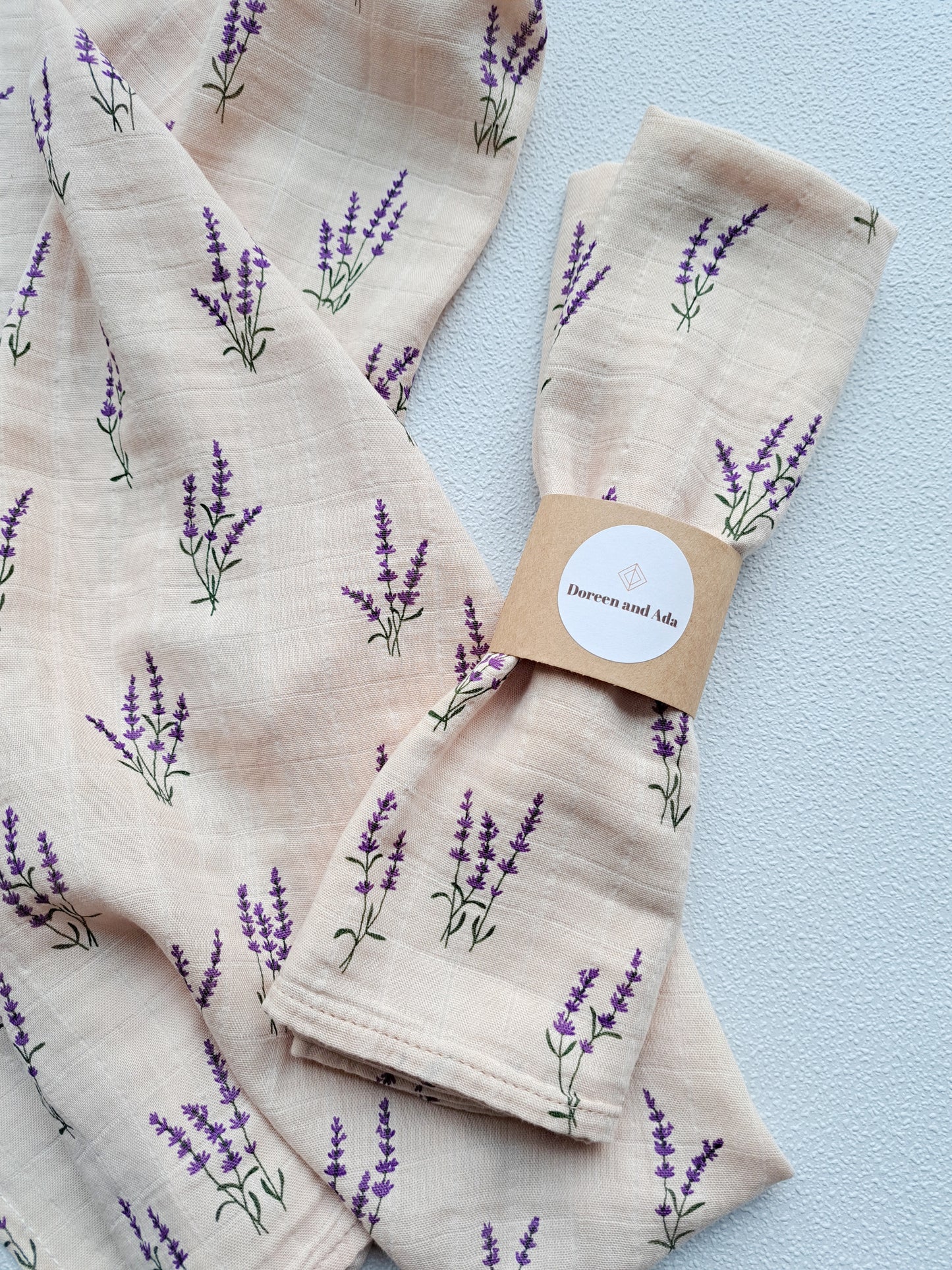 Lavender Sprig Muslin Square