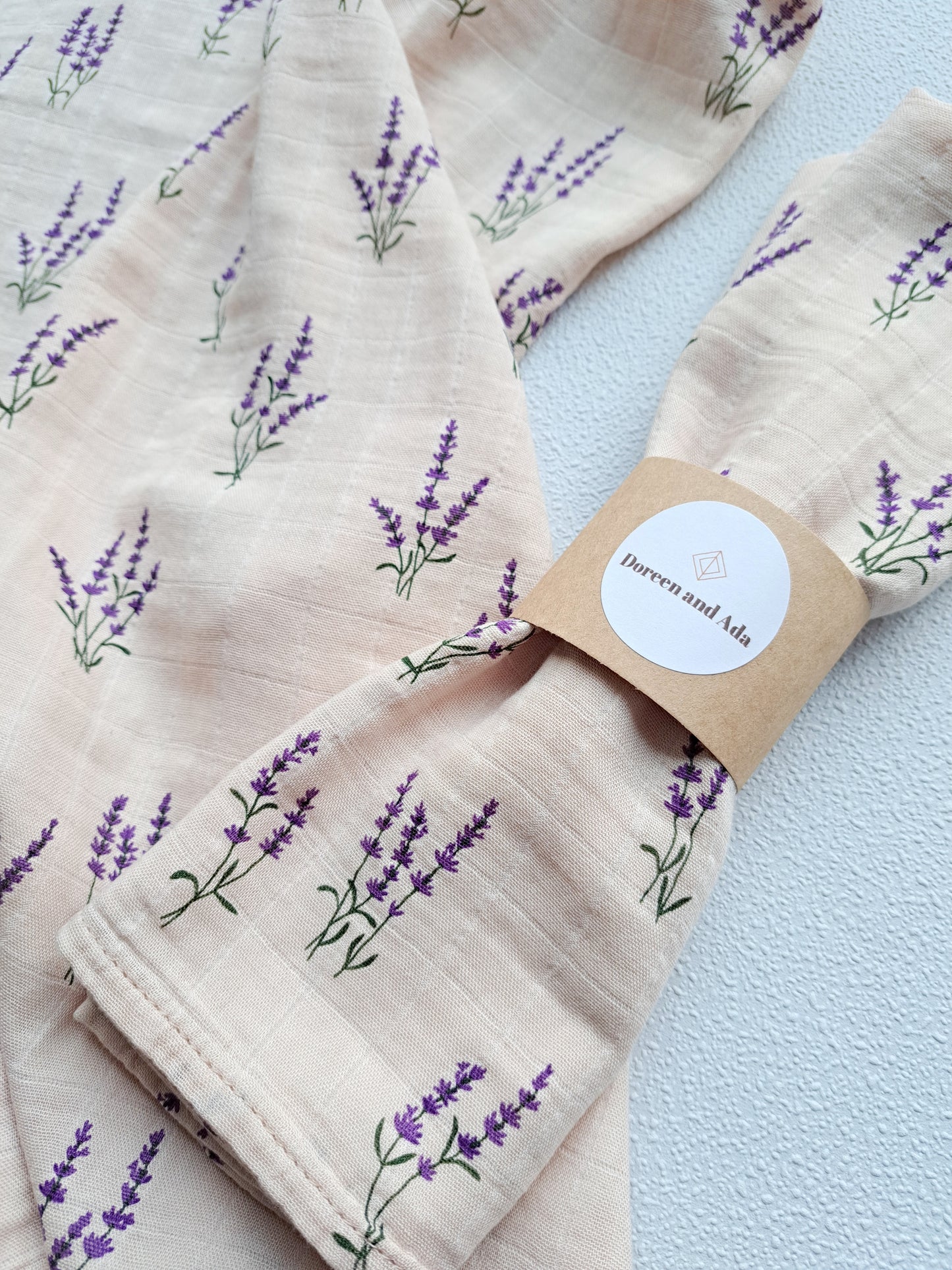 Lavender Sprig Muslin Square