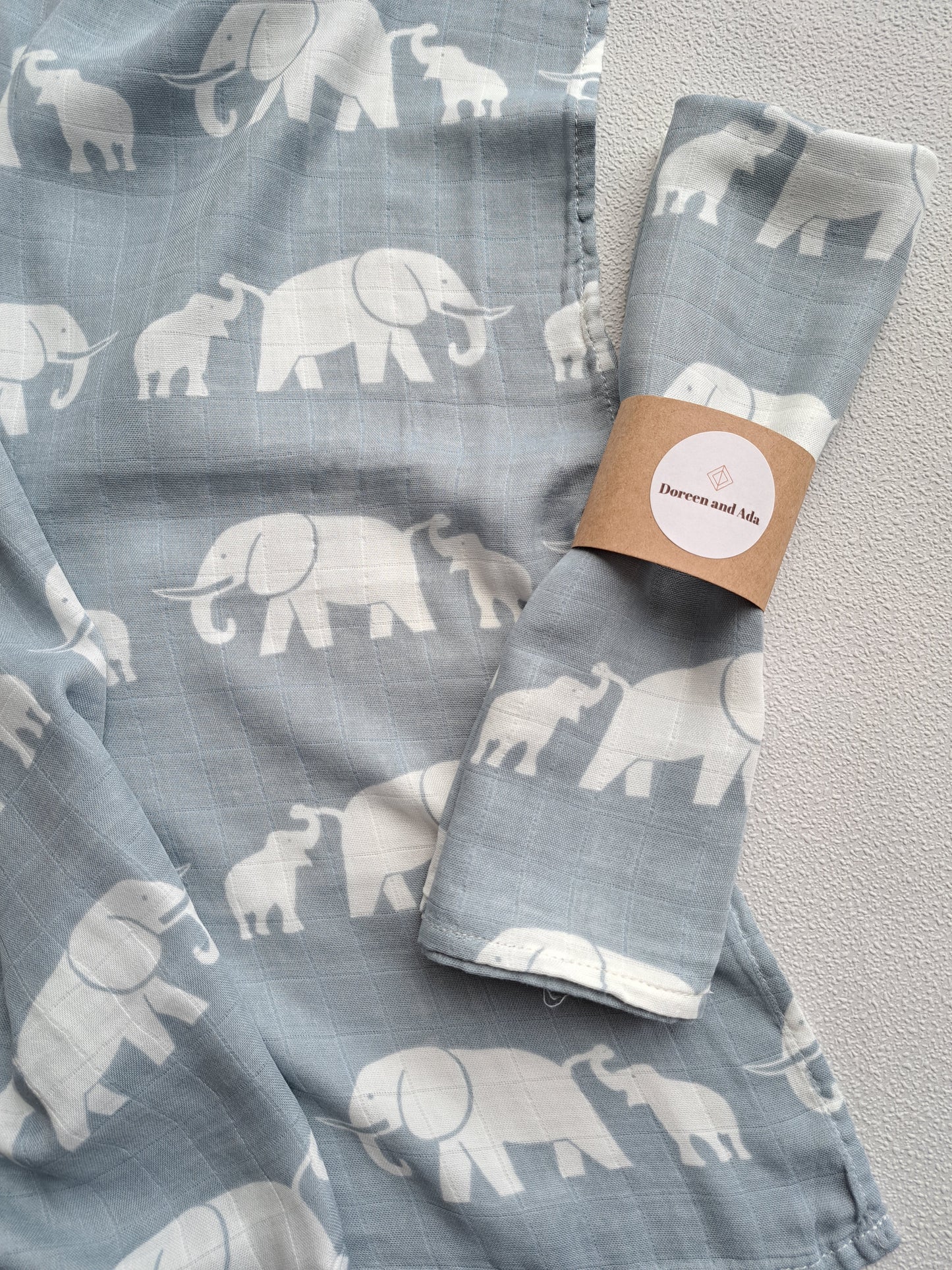 Grey Elephant Muslin Square