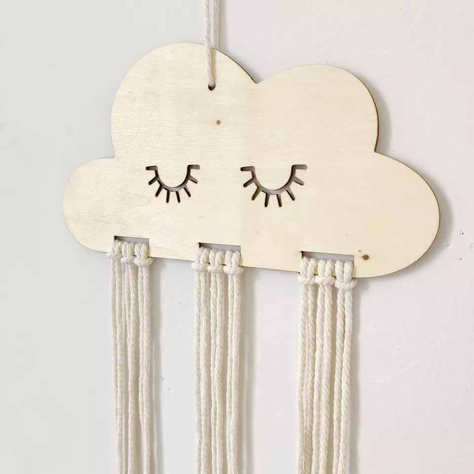 Hair Clips Tidy Wooden Cloud for Children / Women Gift Present