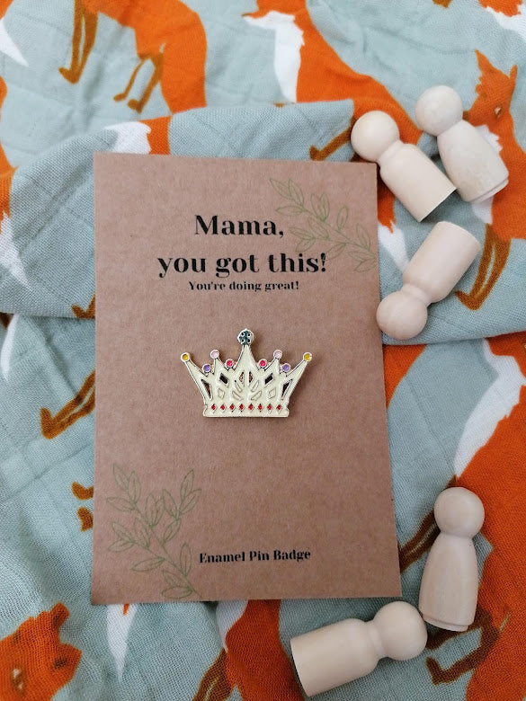 Mama Positivity Enamel Pin Badges