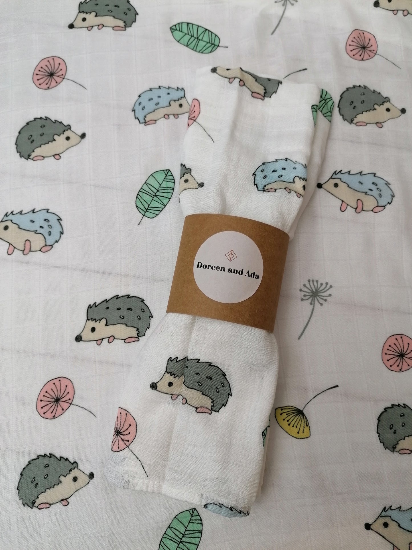 Hedgehog Muslin Square