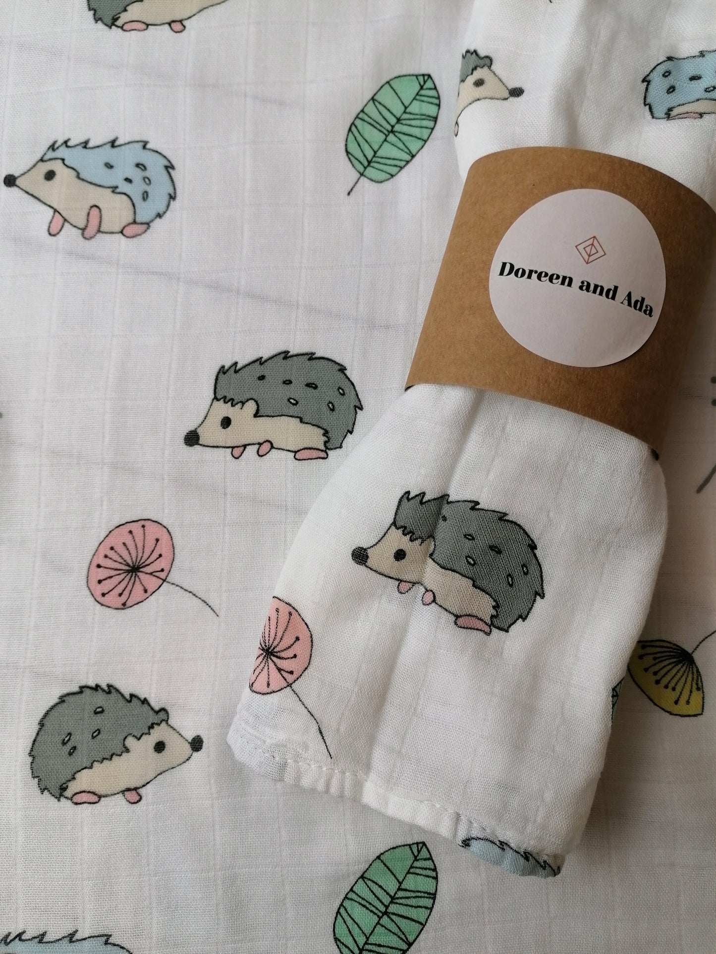 Hedgehog Muslin Square