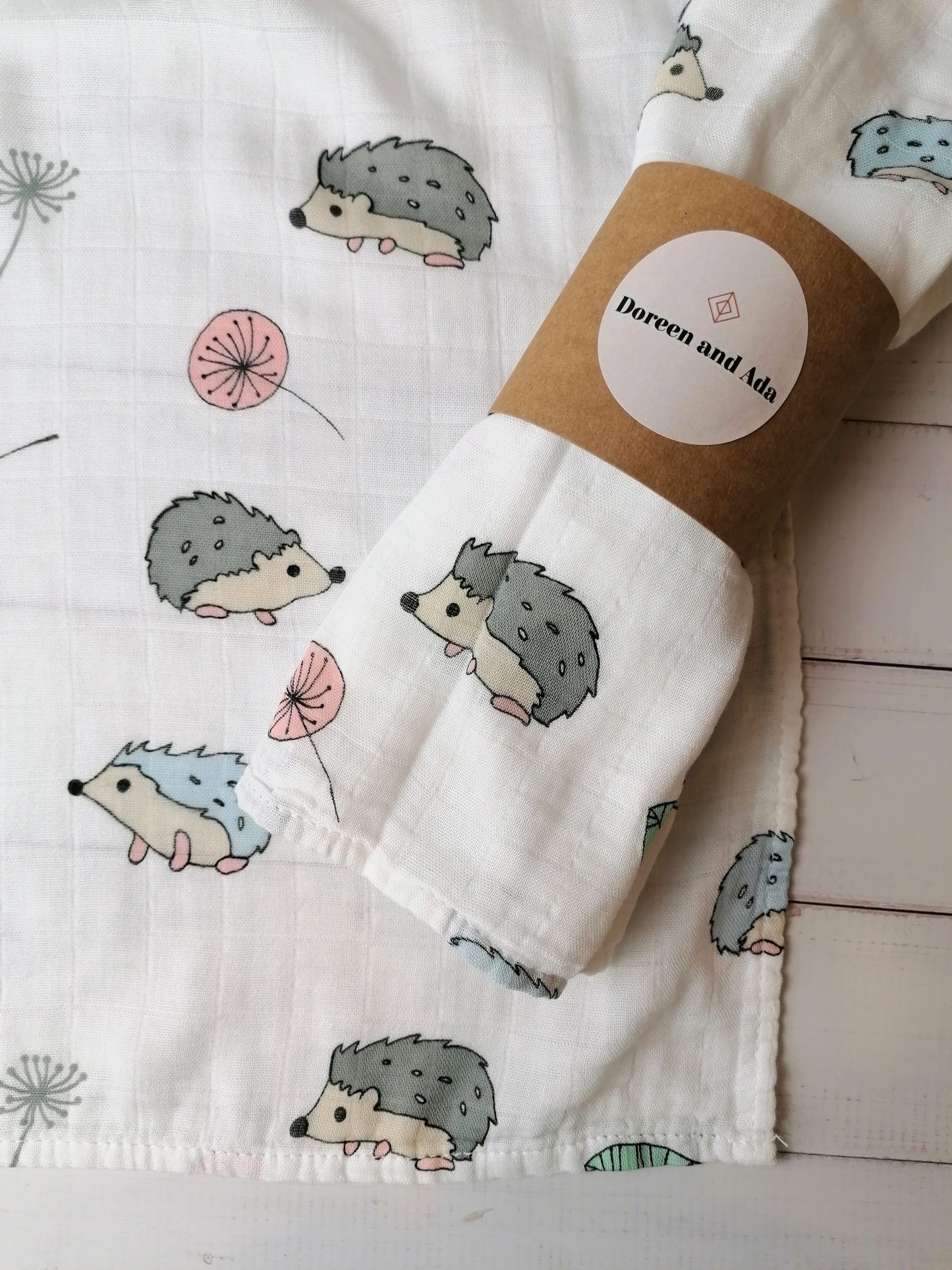 Hedgehog Muslin Square