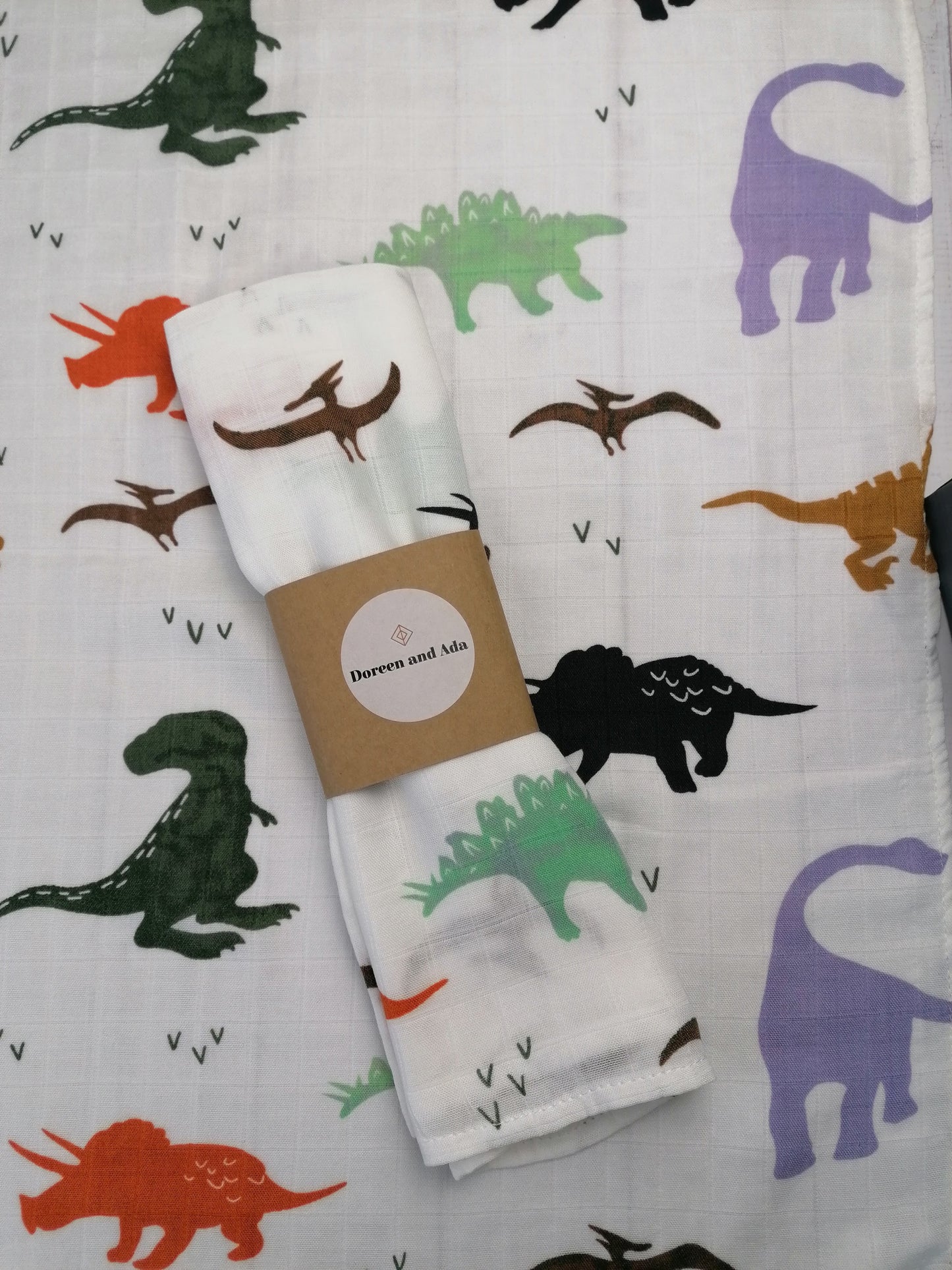 Dinosaur Muslin Square