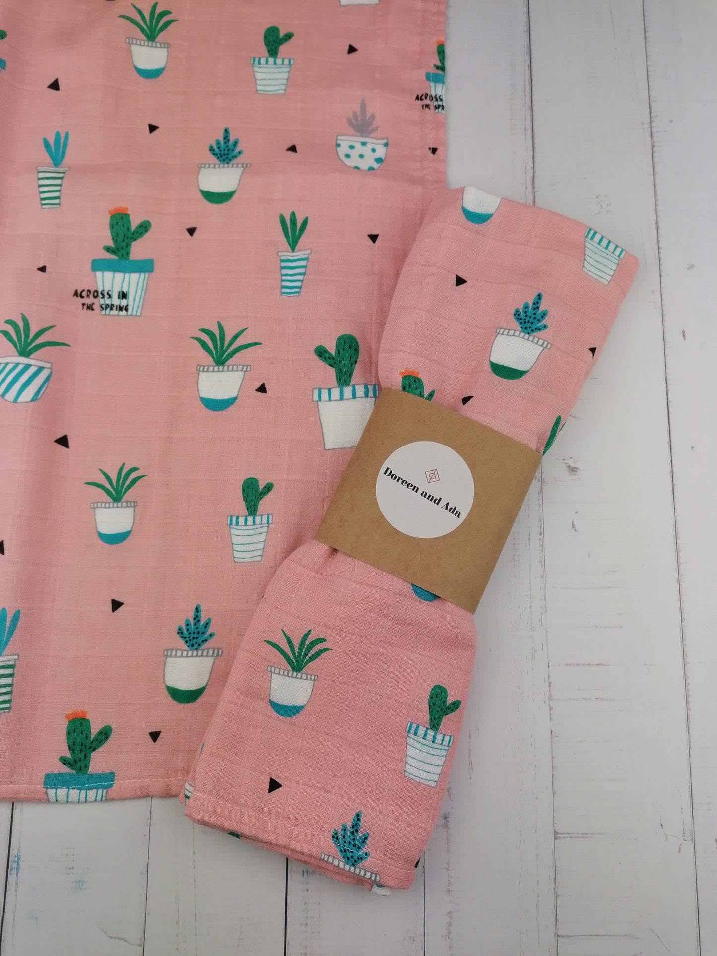 Cactus and Succulent Muslin Square