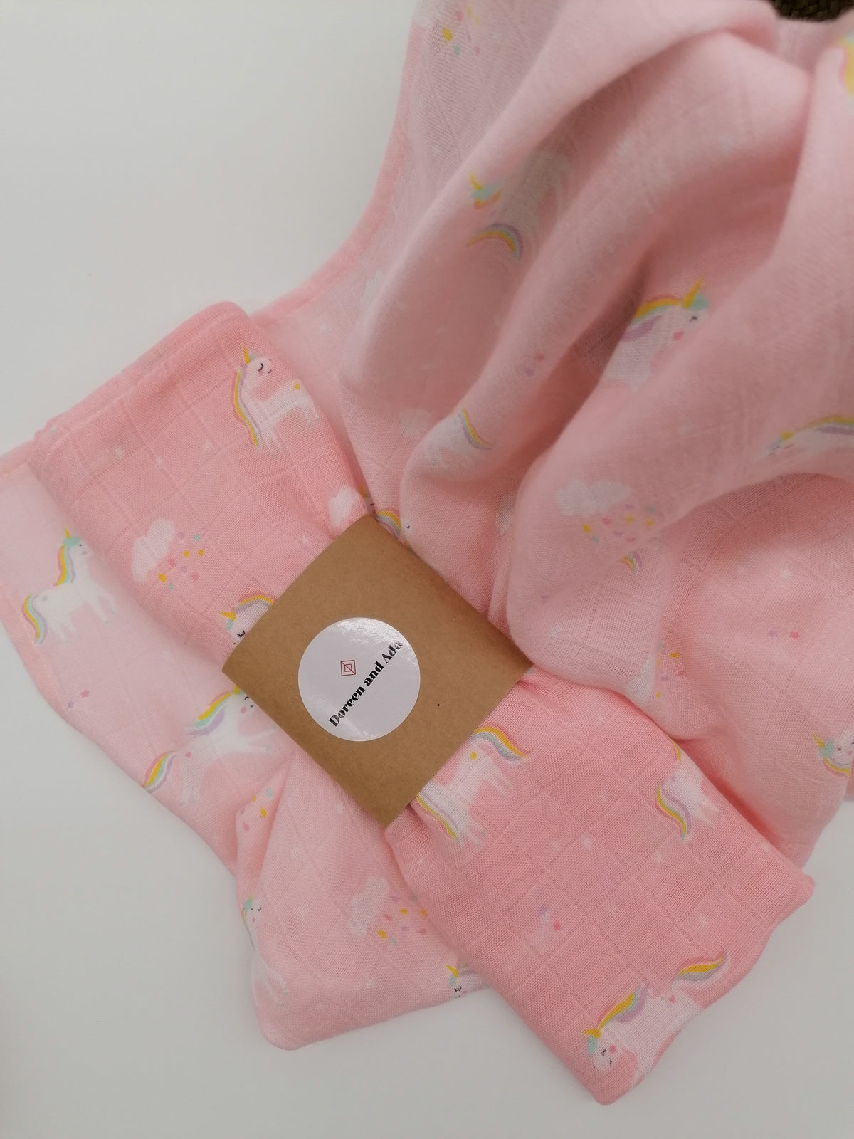 Unicorns and Rainbows Muslin Square – view 3