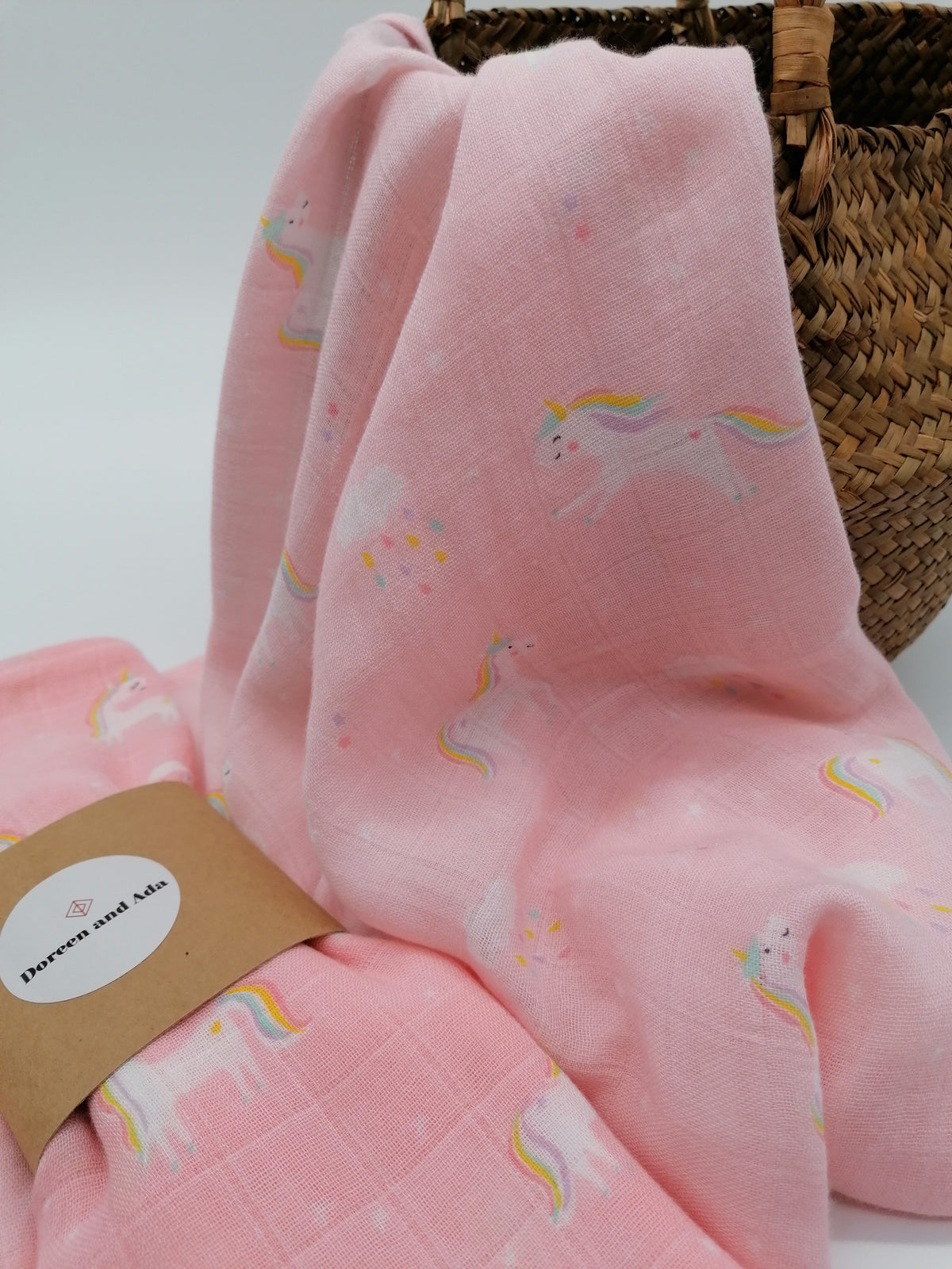 Unicorns and Rainbows Muslin Square – view 2