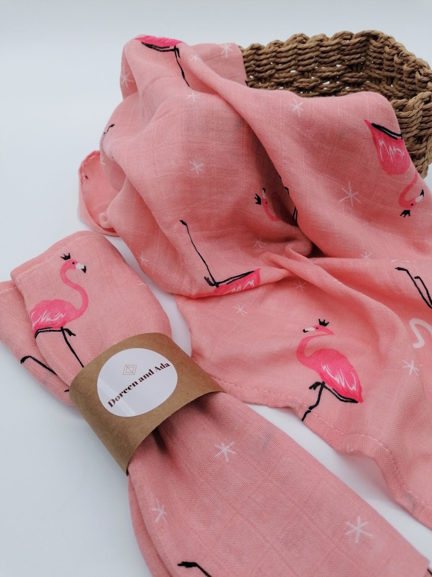 Flamingo Muslin Square