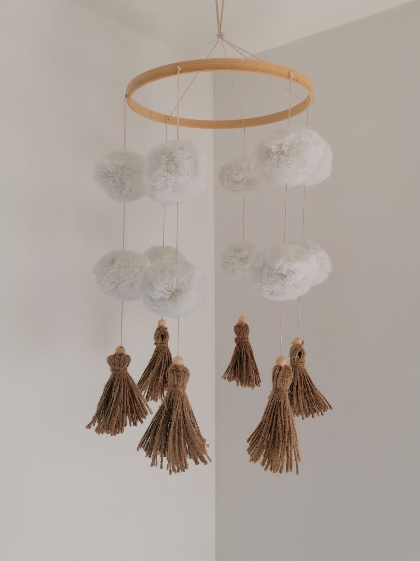 Gender Neutral Pom Pom Cot Mobile