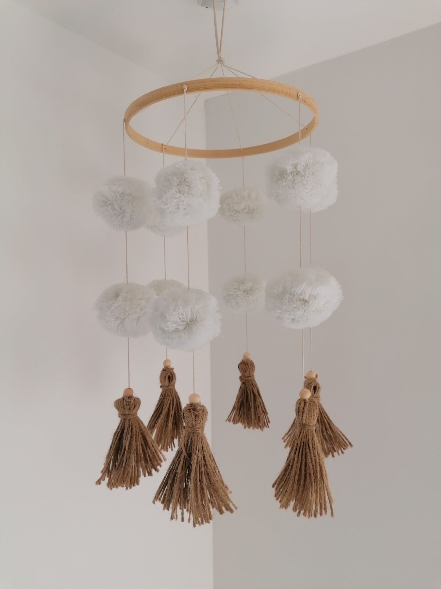 Gender Neutral Pom Pom Cot Mobile