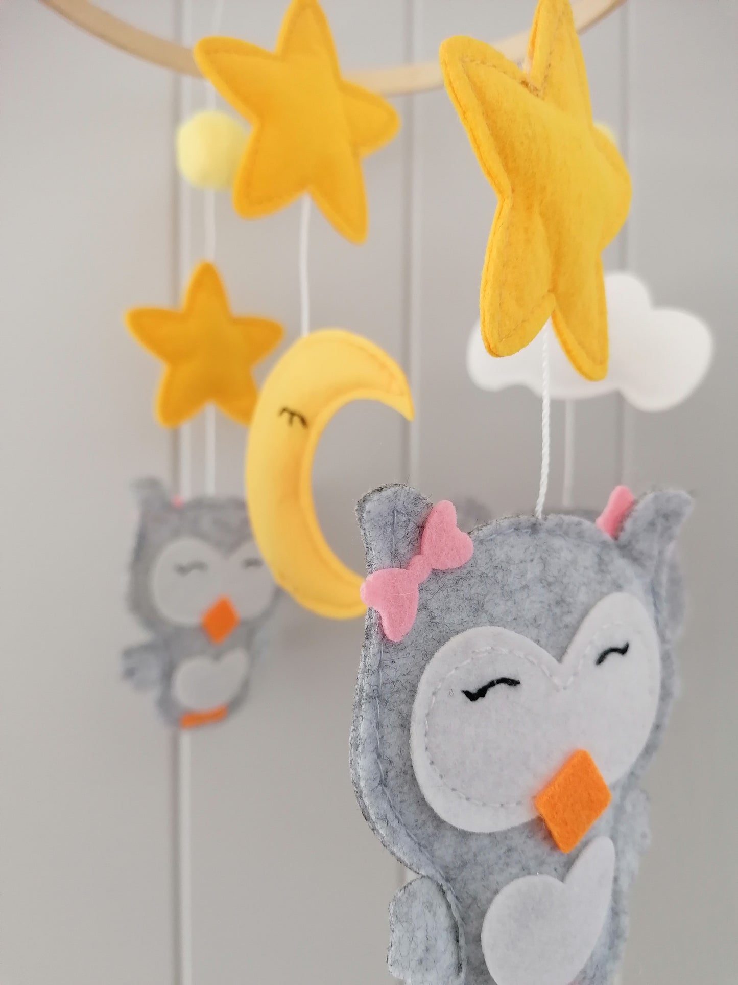 Mr and Mrs Owl Cot Mobile