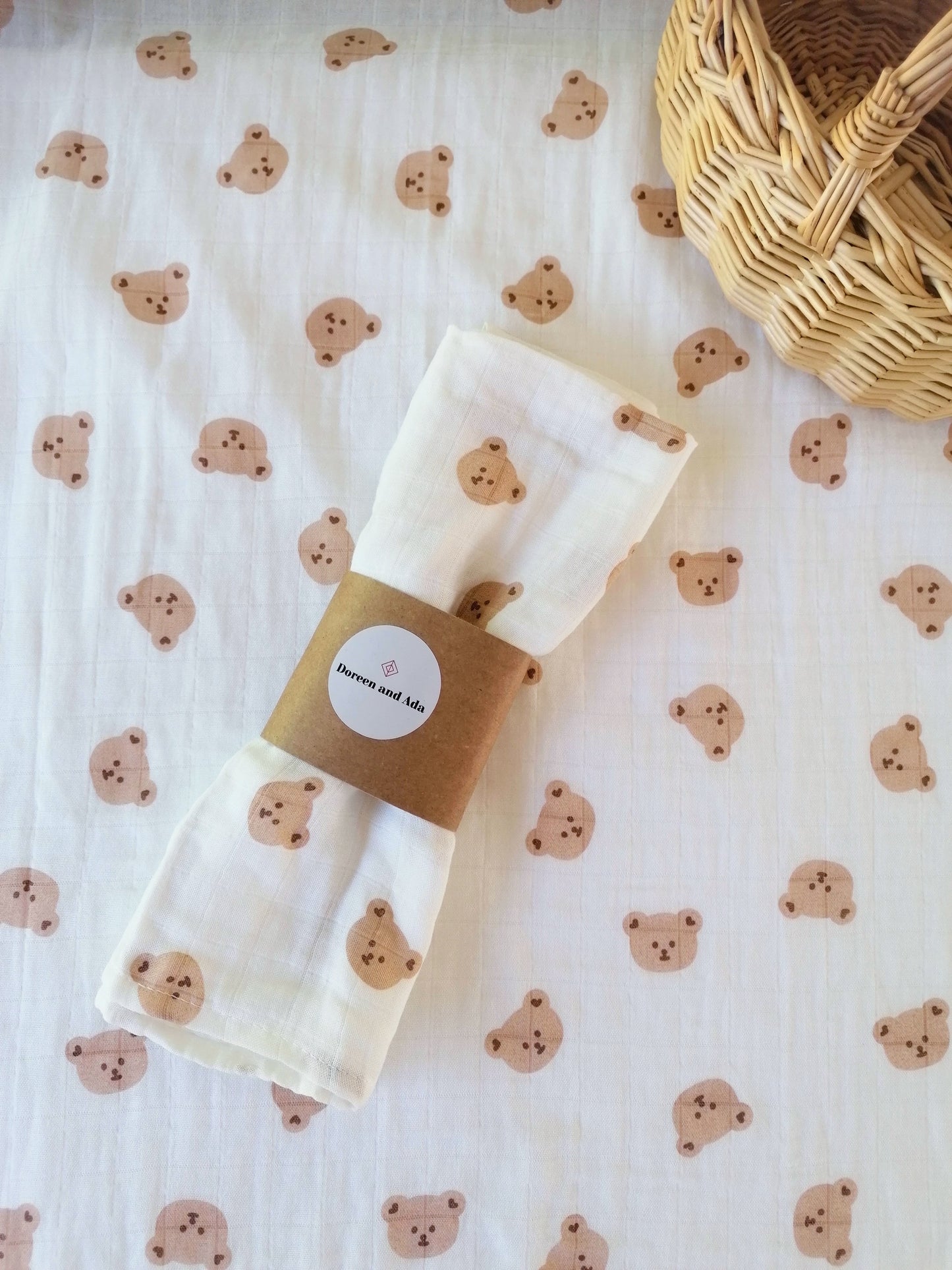 Teddy Bears Picnic Muslin Square