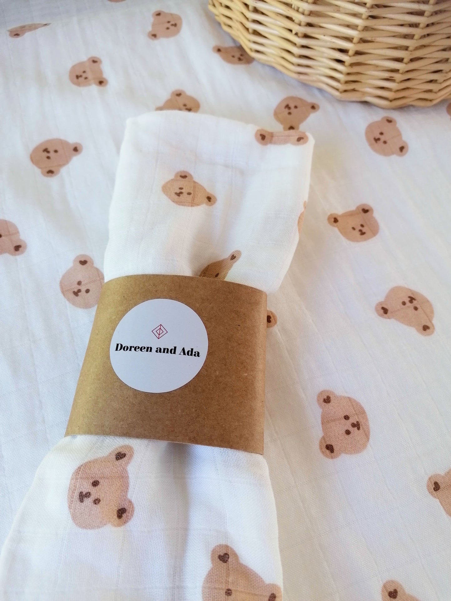 Teddy Bears Picnic Muslin Square