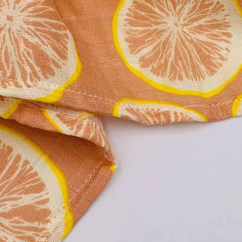 Grapefruit Muslin Square