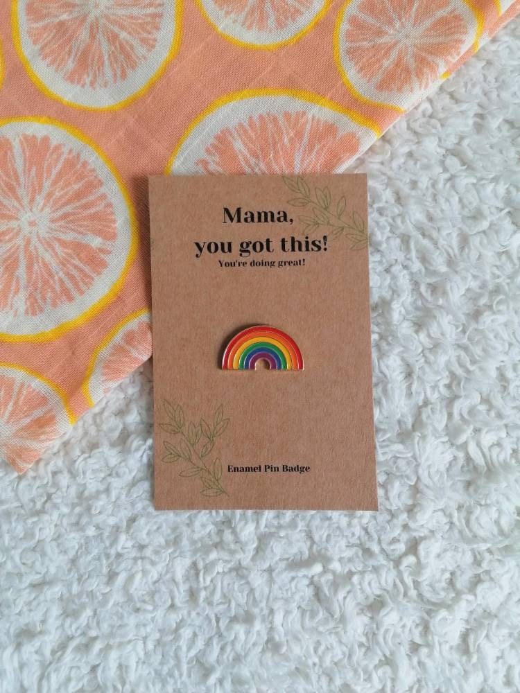 Mama Positivity Enamel Pin Badges