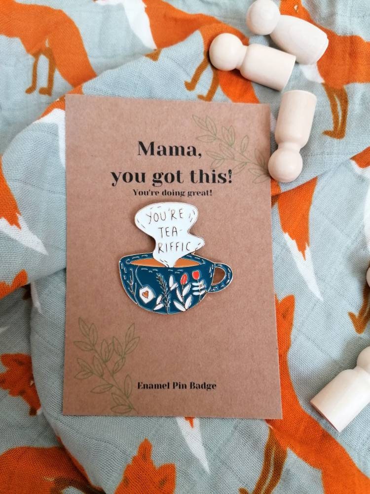 Mama Positivity Enamel Pin Badges
