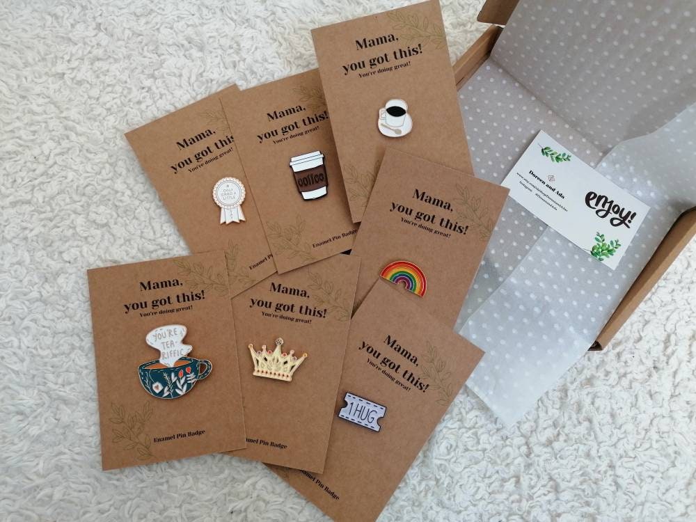 Mama Positivity Enamel Pin Badges