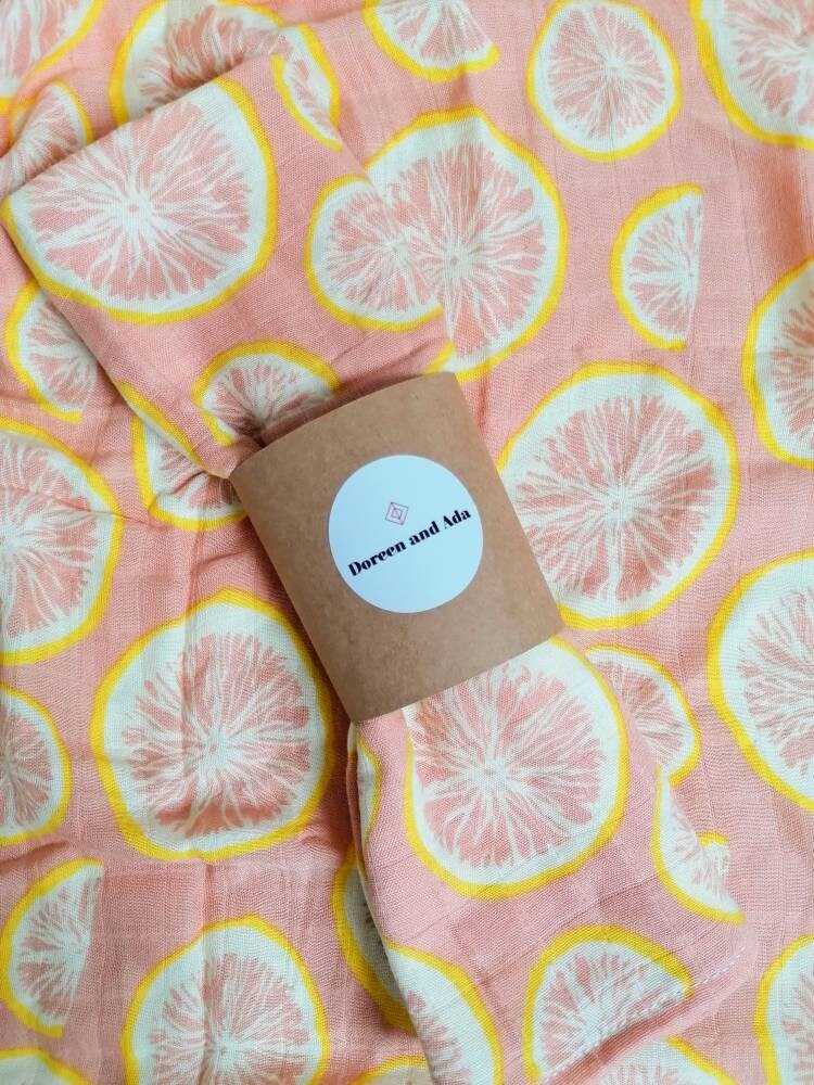 Grapefruit Muslin Square