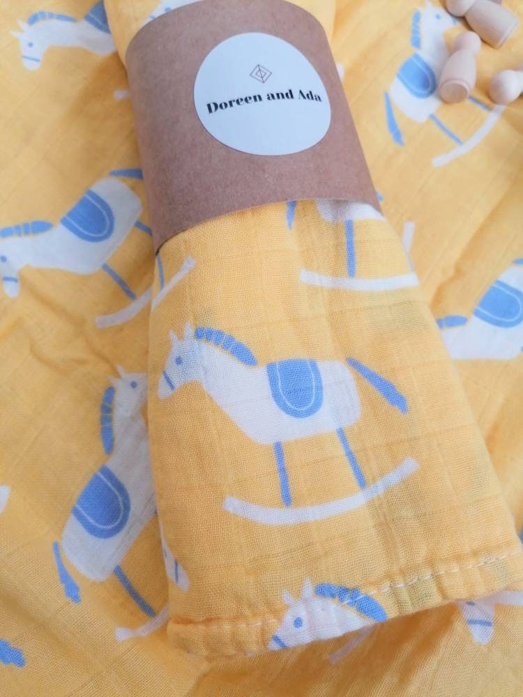 Rocking Horse Muslin Square