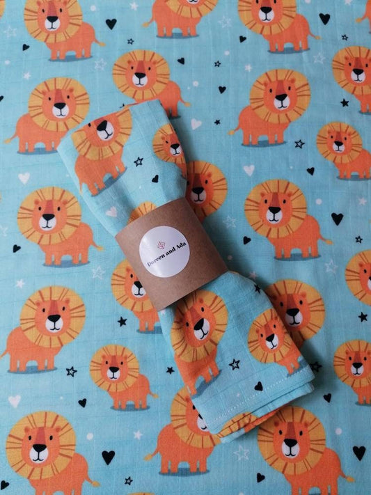 Lion Muslin Square