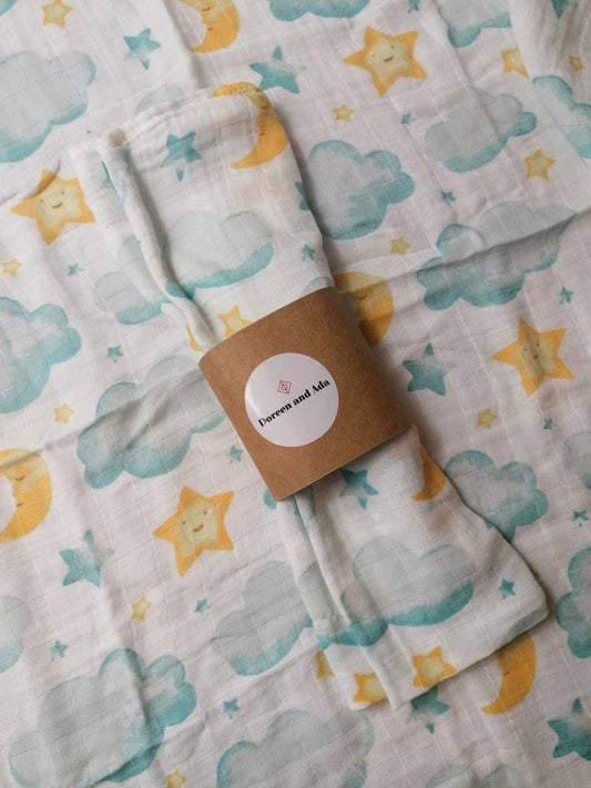 Sun, Star and Moon Muslin Square