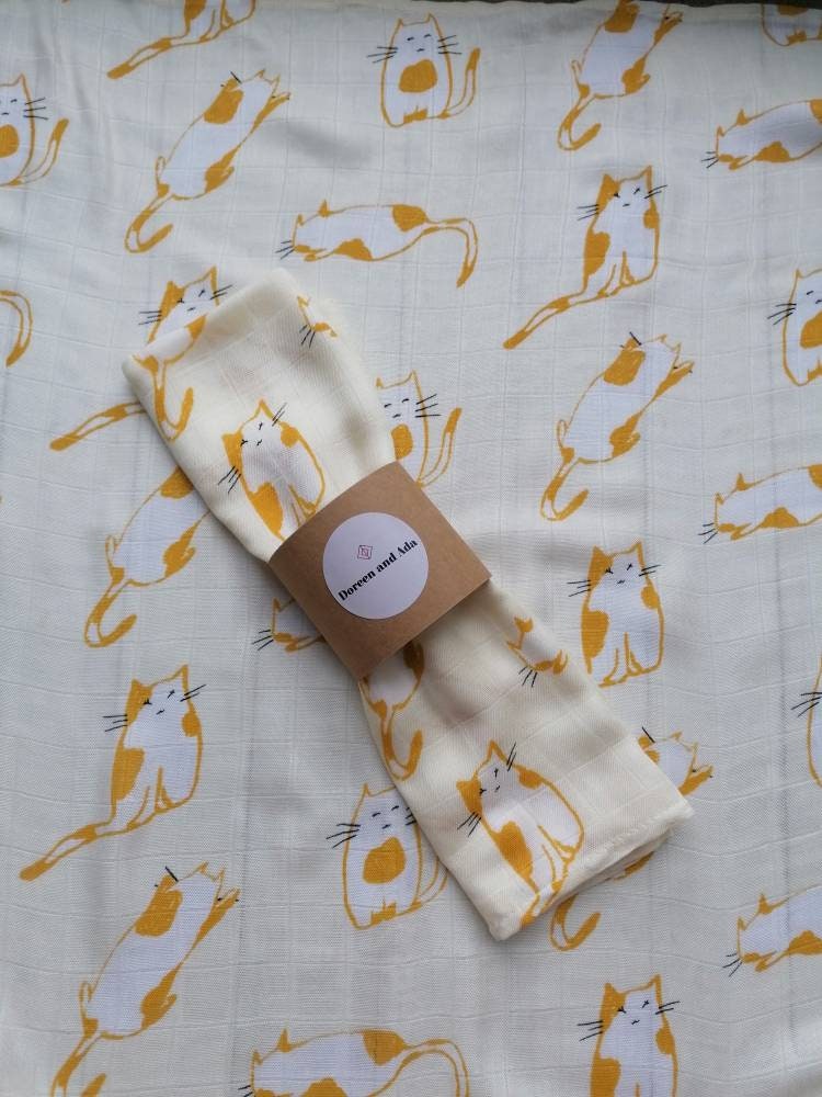 Cat Muslin Square