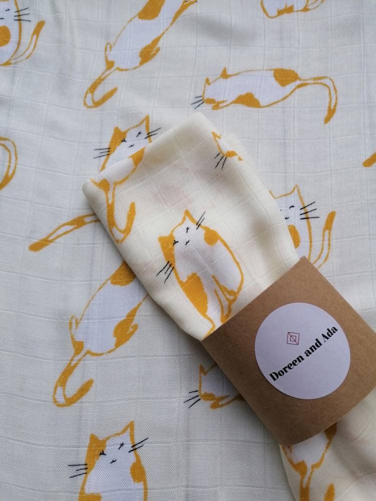 Cat Muslin Square