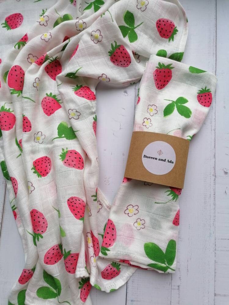 Wimbledon Strawberry Muslin Square