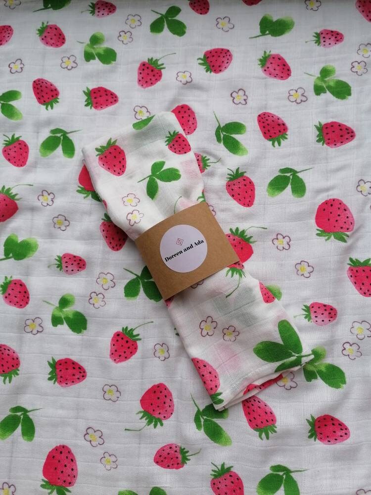 Wimbledon Strawberry Muslin Square