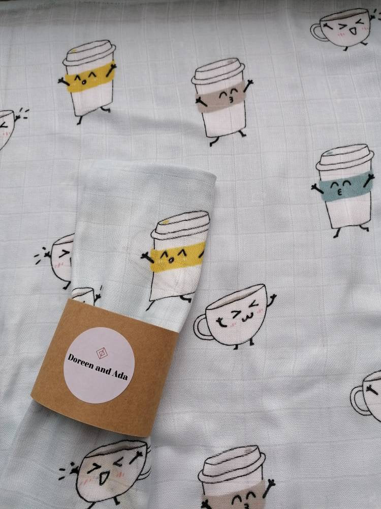 Coffee Cup Muslin Square