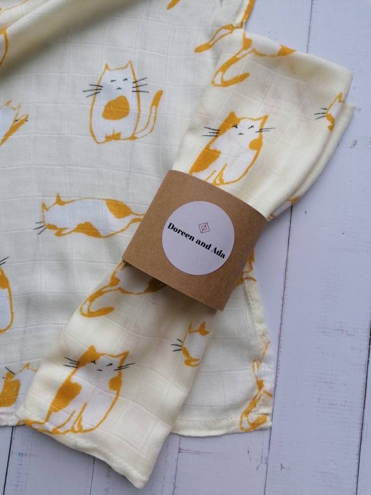 Cat Muslin Square