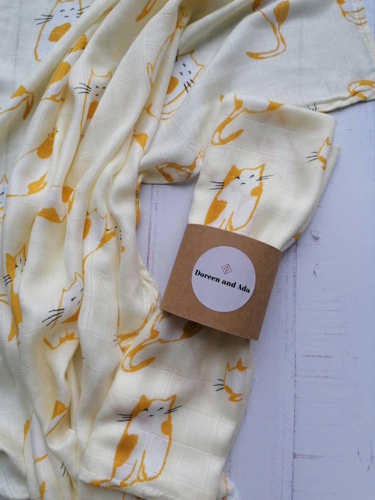 Cat Muslin Square