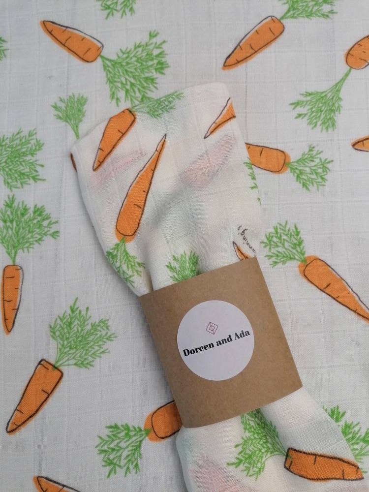 Carrot Muslin Square