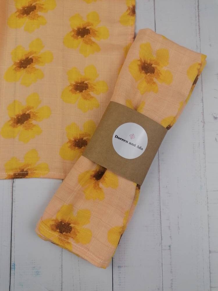 Daffodil Flower Muslin Square