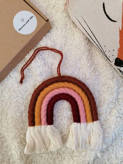 Rust Rainbow Wall Hanging Macramé Rainbow